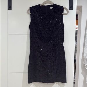 Zara Black Velvet Sparkle Mini Dress